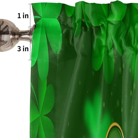 St. Patrick's Day Window Topper Curtain Valance 54"L x 17.7"W - Picture 3 of 3